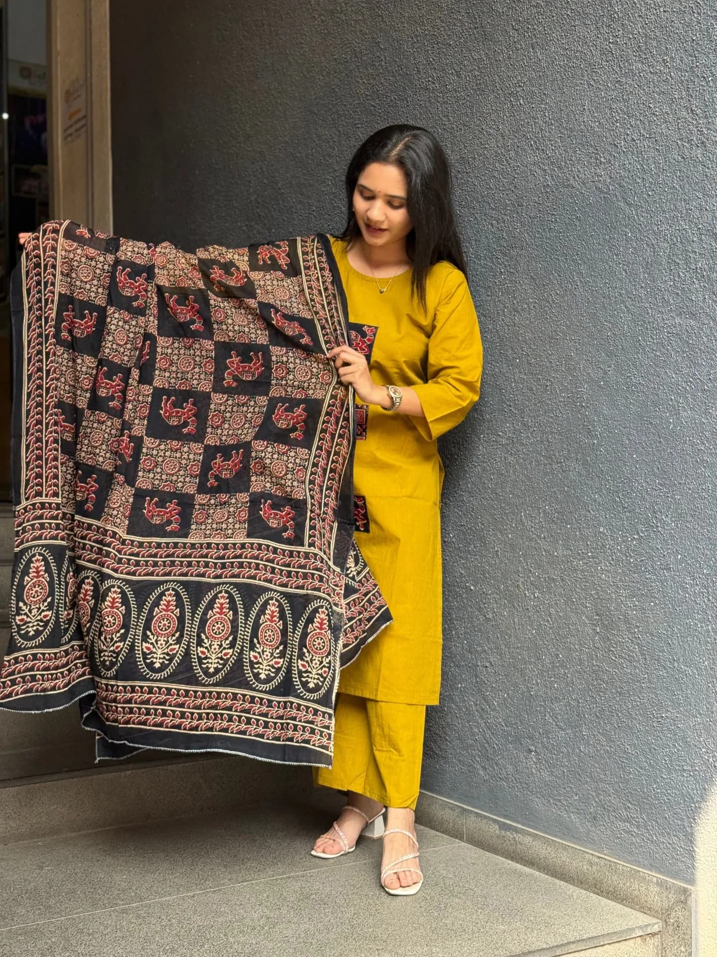 Royal Ajrakh Suit Set