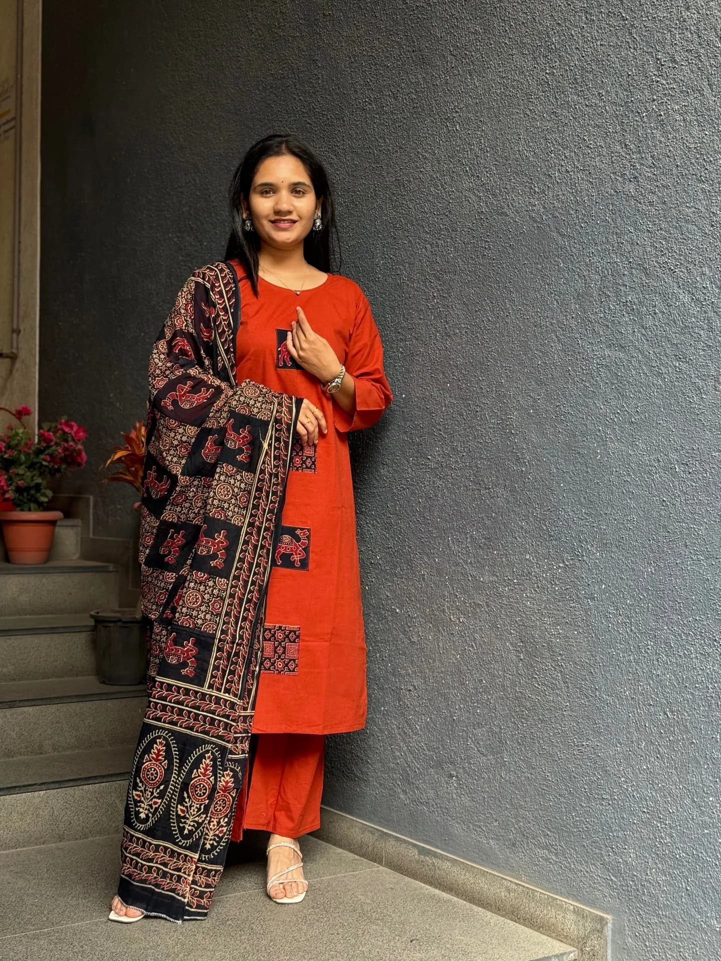 Royal Ajrakh Suit Set