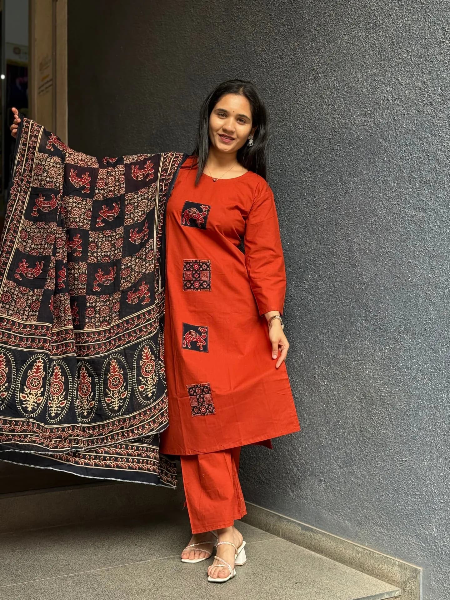 Royal Ajrakh Suit Set