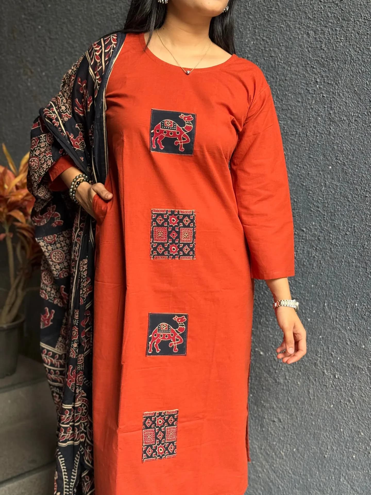 Royal Ajrakh Suit Set