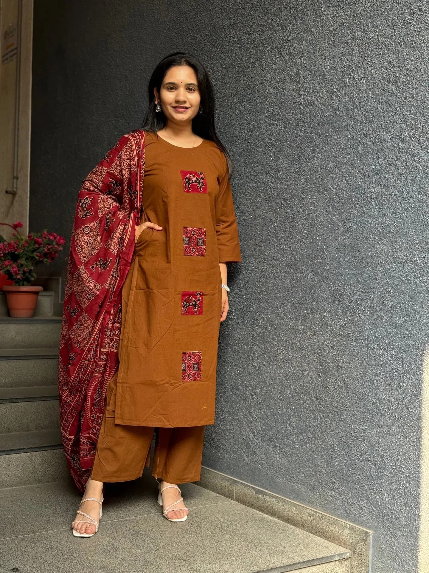 Royal Ajrakh Suit Set