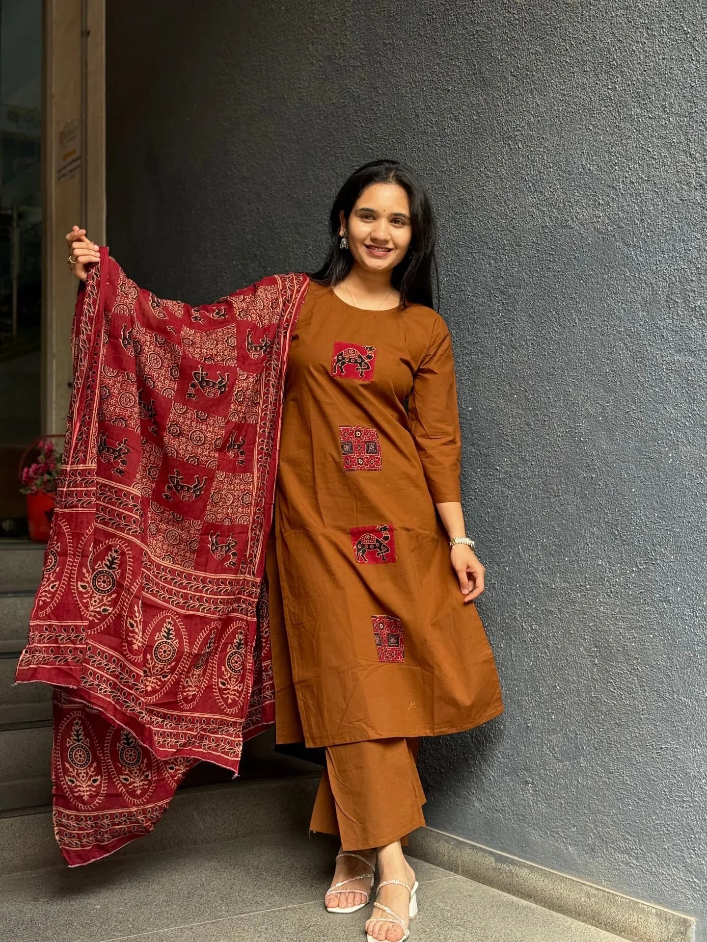 Royal Ajrakh Suit Set