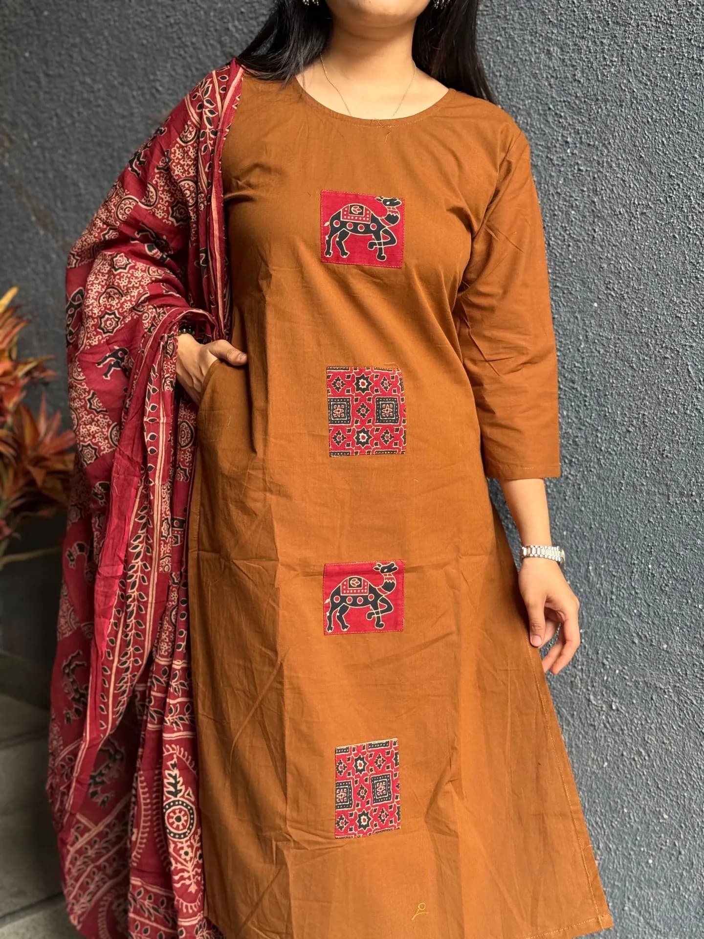 Royal Ajrakh Suit Set