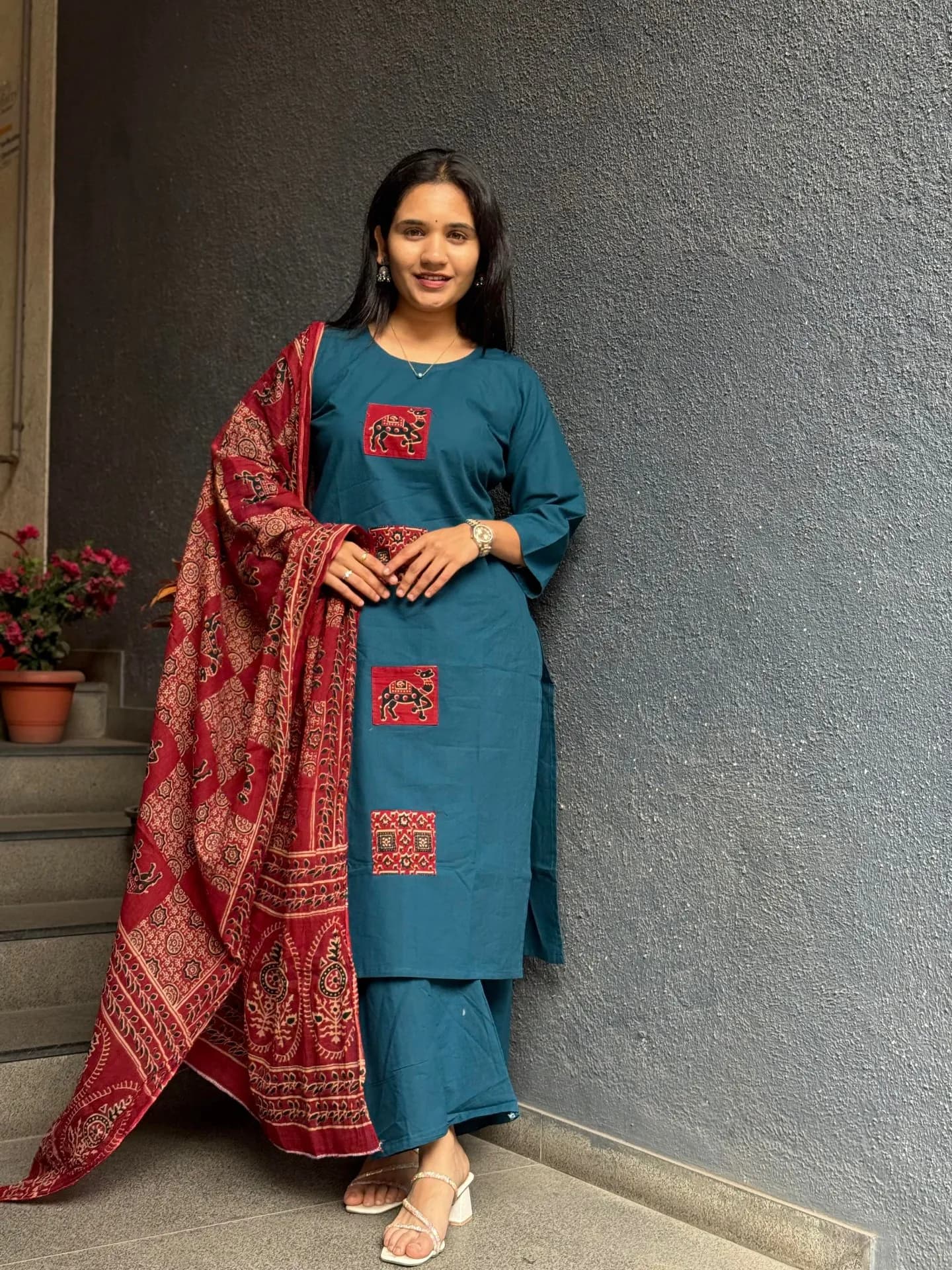 Royal Ajrakh Suit Set