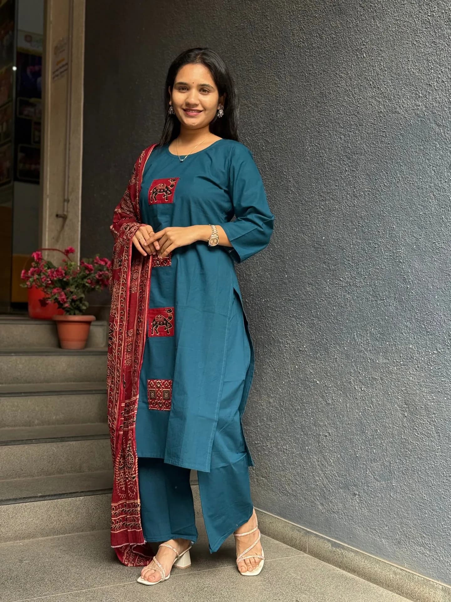 Royal Ajrakh Suit Set