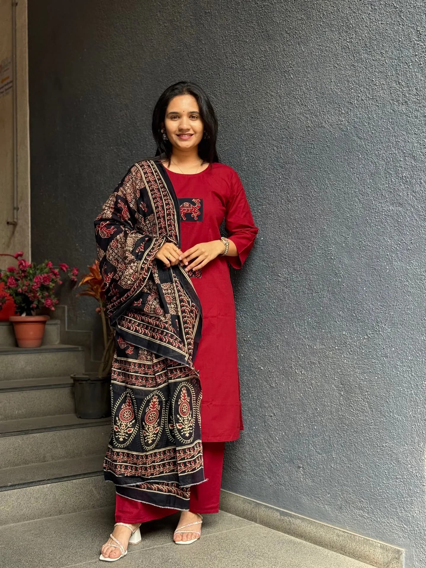 Royal Ajrakh Suit Set
