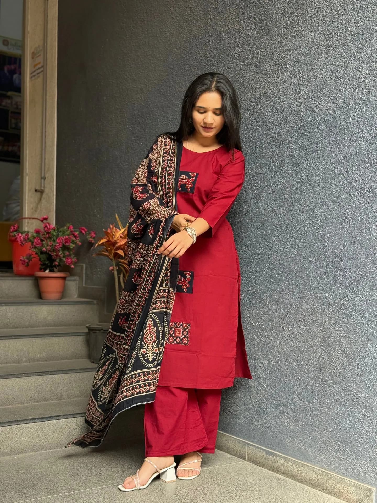 Royal Ajrakh Suit Set