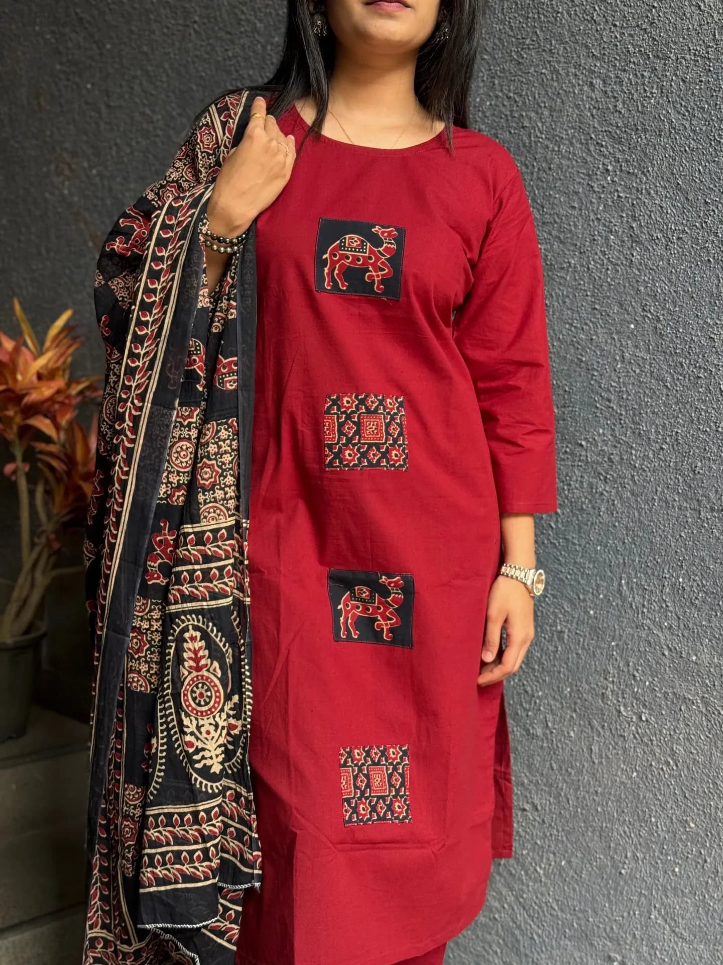 Royal Ajrakh Suit Set