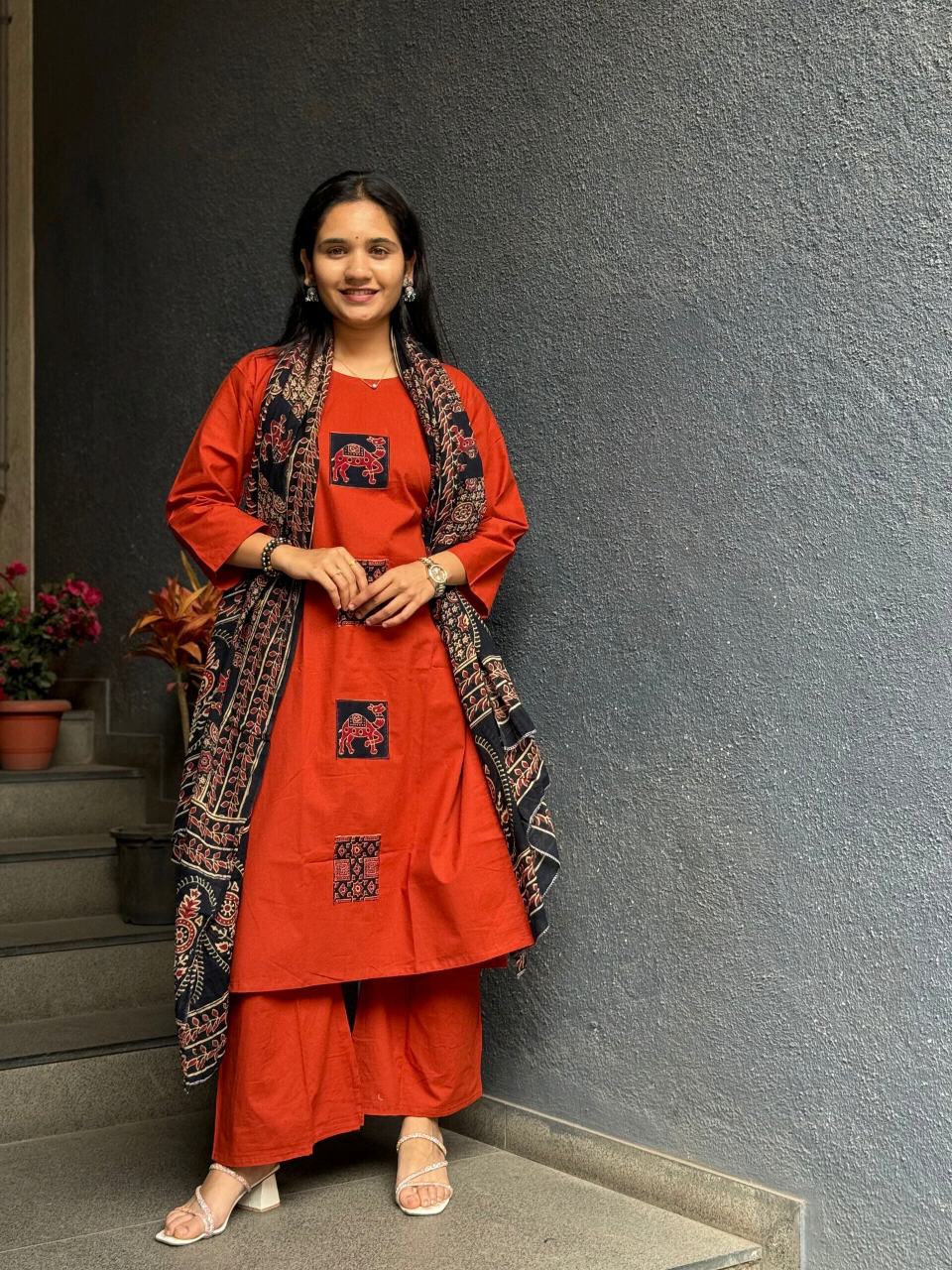 Royal Ajrakh Suit Set