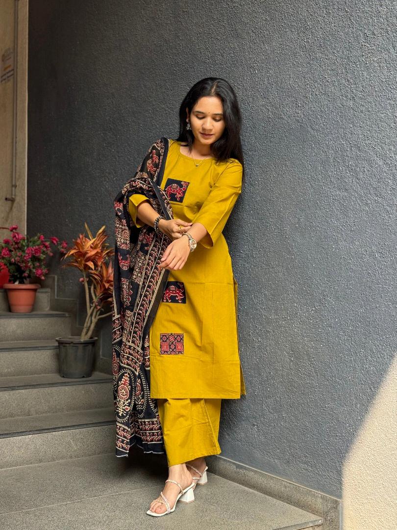 Royal Ajrakh Suit Set